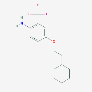 molecular formula C15H20F3NO B3171047 4-(2-Cyclohexylethoxy)-2-(trifluoromethyl)aniline CAS No. 946662-99-3