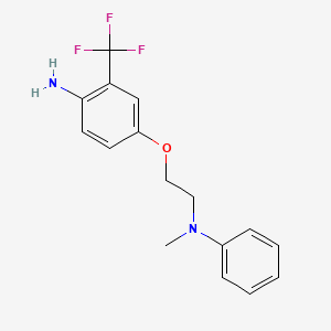 molecular formula C16H17F3N2O B3171052 N-{2-[4-氨基-3-(三氟甲基)苯氧基]乙基}-N-甲基-N-苯胺 CAS No. 946663-05-4