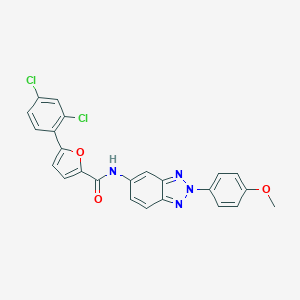 molecular formula C24H16Cl2N4O3 B317106 5-(2,4-dichlorophenyl)-N-[2-(4-methoxyphenyl)-2H-1,2,3-benzotriazol-5-yl]-2-furamide 