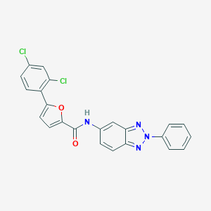molecular formula C23H14Cl2N4O2 B317107 5-(2,4-dichlorophenyl)-N-(2-phenyl-2H-1,2,3-benzotriazol-5-yl)-2-furamide 