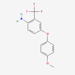 molecular formula C14H12F3NO2 B3171090 4-(4-Methoxyphenoxy)-2-(trifluoromethyl)aniline CAS No. 946663-25-8