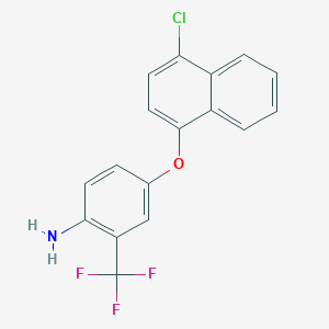 4-[(4-Chloro-1-naphthyl)oxy]-2-(trifluoromethyl)-phenylamine