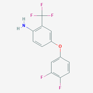 molecular formula C13H8F5NO B3171107 4-(3,4-Difluorophenoxy)-2-(trifluoromethyl)aniline CAS No. 946663-37-2