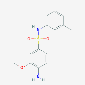 molecular formula C14H16N2O3S B317112 4-amino-3-methoxy-N-(3-methylphenyl)benzenesulfonamide 