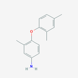 molecular formula C15H17NO B3171127 4-(2,4-Dimethylphenoxy)-3-methylaniline CAS No. 946663-55-4