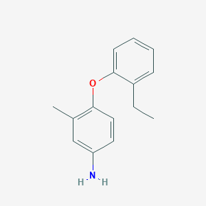 molecular formula C15H17NO B3171134 4-(2-Ethylphenoxy)-3-methylaniline CAS No. 946663-58-7