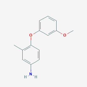molecular formula C14H15NO2 B3171142 4-(3-Methoxyphenoxy)-3-methylaniline CAS No. 946663-61-2