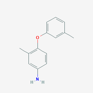 molecular formula C14H15NO B3171149 3-Methyl-4-(3-methylphenoxy)aniline CAS No. 946663-64-5