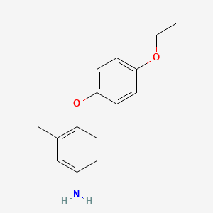 molecular formula C15H17NO2 B3171160 4-(4-Ethoxyphenoxy)-3-methylaniline CAS No. 946663-70-3