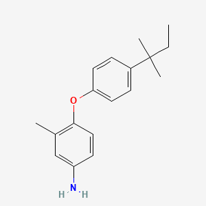 molecular formula C18H23NO B3171163 3-Methyl-4-[4-(tert-pentyl)phenoxy]aniline CAS No. 946663-73-6