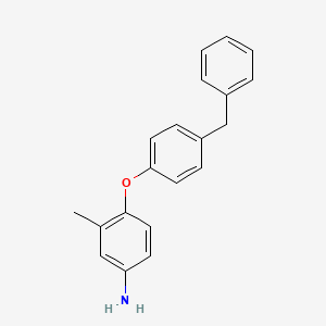 molecular formula C20H19NO B3171169 4-(4-Benzylphenoxy)-3-methylaniline CAS No. 946663-76-9