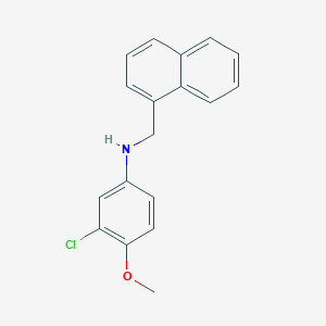 molecular formula C18H16ClNO B317117 3-chloro-4-methoxy-N-(1-naphthylmethyl)aniline 