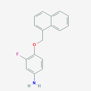 molecular formula C17H14FNO B3171182 3-Fluoro-4-(1-naphthylmethoxy)aniline CAS No. 946663-88-3