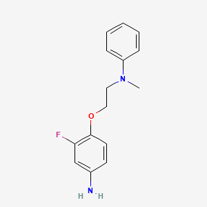 molecular formula C15H17FN2O B3171189 N-[2-(4-Amino-2-fluorophenoxy)ethyl]-N-methyl-N-phenylamine CAS No. 946663-91-8