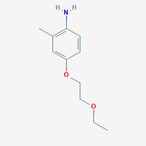 molecular formula C11H17NO2 B3171216 4-(2-Ethoxyethoxy)-2-methylaniline CAS No. 946664-26-2