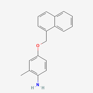 molecular formula C18H17NO B3171223 2-Methyl-4-(1-naphthylmethoxy)aniline CAS No. 946664-30-8