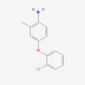 molecular formula C13H12ClNO B3171227 4-(2-Chlorophenoxy)-2-methylaniline CAS No. 946664-38-6