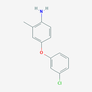 molecular formula C13H12ClNO B3171237 4-(3-Chloro-phenoxy)-2-methyl-phenylamine CAS No. 946664-50-2