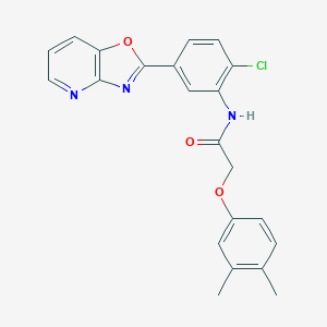 N-(2-chloro-5-[1,3]oxazolo[4,5-b]pyridin-2-ylphenyl)-2-(3,4-dimethylphenoxy)acetamide
