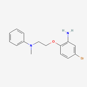 molecular formula C15H17BrN2O B3171253 5-Bromo-2-[2-(methylanilino)ethoxy]aniline CAS No. 946664-93-3