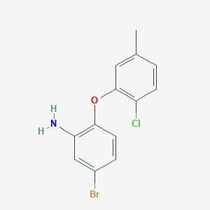 molecular formula C13H11BrClNO B3171257 5-Bromo-2-(2-chloro-5-methylphenoxy)aniline CAS No. 946664-95-5