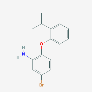 molecular formula C15H16BrNO B3171265 5-Bromo-2-(2-isopropylphenoxy)aniline CAS No. 946664-98-8