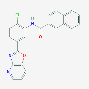 molecular formula C23H14ClN3O2 B317127 N-(2-chloro-5-[1,3]oxazolo[4,5-b]pyridin-2-ylphenyl)-2-naphthamide 