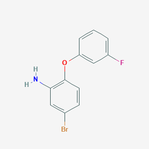 molecular formula C12H9BrFNO B3171274 5-Bromo-2-(3-fluorophenoxy)aniline CAS No. 946665-04-9