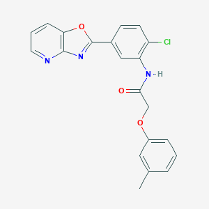 N-(2-chloro-5-[1,3]oxazolo[4,5-b]pyridin-2-ylphenyl)-2-(3-methylphenoxy)acetamide