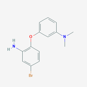 molecular formula C14H15BrN2O B3171280 5-Bromo-2-[3-(dimethylamino)phenoxy]aniline CAS No. 946665-07-2