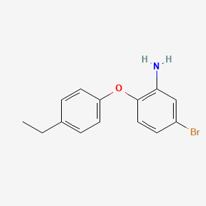 molecular formula C14H14BrNO B3171299 5-Bromo-2-(4-ethylphenoxy)aniline CAS No. 946665-24-3