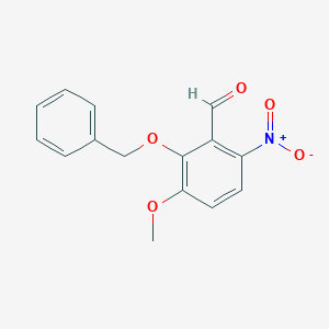 molecular formula C15H13NO5 B031713 2-Benzyloxy-3-methoxy-6-nitrobenzaldehyde CAS No. 2426-61-1