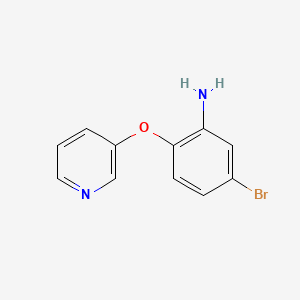 molecular formula C11H9BrN2O B3171306 5-Bromo-2-(3-pyridinyloxy)aniline CAS No. 946665-28-7