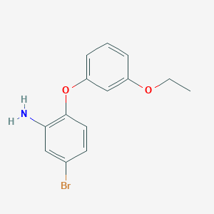 molecular formula C14H14BrNO2 B3171308 5-Bromo-2-(3-ethoxyphenoxy)aniline CAS No. 946665-32-3