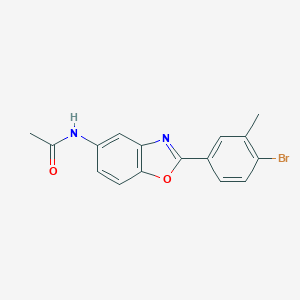 molecular formula C16H13BrN2O2 B317132 N-[2-(4-bromo-3-methylphenyl)-1,3-benzoxazol-5-yl]acetamide 