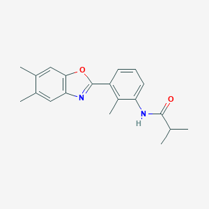 molecular formula C20H22N2O2 B317133 N-[3-(5,6-dimethyl-1,3-benzoxazol-2-yl)-2-methylphenyl]-2-methylpropanamide 