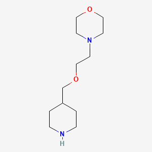 molecular formula C12H24N2O2 B3171335 4-[2-(4-Piperidinylmethoxy)ethyl]morpholine CAS No. 946680-57-5