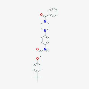 molecular formula C29H33N3O3 B317138 N-[4-(4-benzoylpiperazin-1-yl)phenyl]-2-(4-tert-butylphenoxy)acetamide 