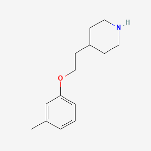 molecular formula C14H21NO B3171388 4-[2-(3-Methylphenoxy)ethyl]piperidine CAS No. 946682-16-2
