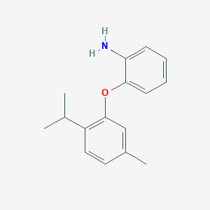 molecular formula C16H19NO B3171390 2-(2-Isopropyl-5-methylphenoxy)aniline CAS No. 946682-17-3
