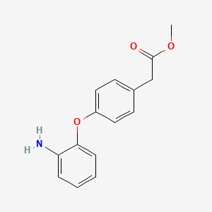 molecular formula C15H15NO3 B3171399 Methyl 2-[4-(2-aminophenoxy)phenyl]acetate CAS No. 946682-19-5