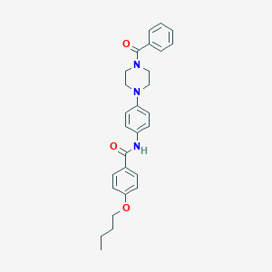molecular formula C28H31N3O3 B317141 N-[4-(4-benzoylpiperazin-1-yl)phenyl]-4-butoxybenzamide 