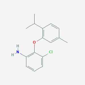 molecular formula C16H18ClNO B3171413 3-Chloro-2-(2-isopropyl-5-methylphenoxy)aniline CAS No. 946682-36-6
