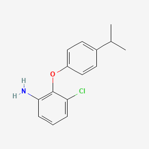 molecular formula C15H16ClNO B3171425 3-Chloro-2-(4-isopropylphenoxy)aniline CAS No. 946682-40-2
