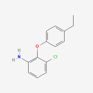 molecular formula C14H14ClNO B3171432 3-Chloro-2-(4-ethylphenoxy)aniline CAS No. 946682-42-4