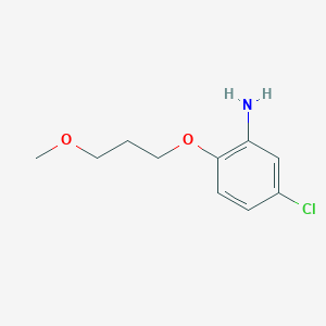 molecular formula C10H14ClNO2 B3171448 5-氯-2-(3-甲氧基丙氧基)苯胺 CAS No. 946682-50-4