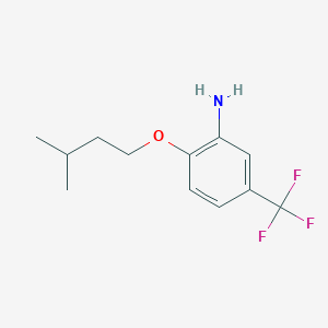 molecular formula C12H16F3NO B3171477 2-(Isopentyloxy)-5-(trifluoromethyl)aniline CAS No. 946682-64-0