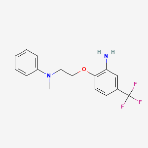 molecular formula C16H17F3N2O B3171481 2-[2-(Methylanilino)ethoxy]-5-(trifluoromethyl)aniline CAS No. 946682-66-2