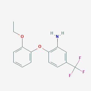 molecular formula C15H14F3NO2 B3171489 2-(2-Ethoxyphenoxy)-5-(trifluoromethyl)aniline CAS No. 946682-68-4