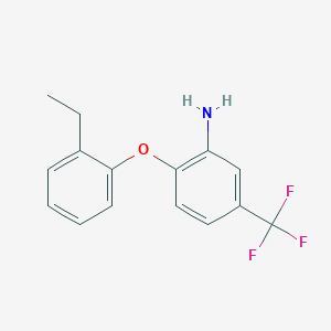 molecular formula C15H14F3NO B3171497 2-(2-Ethylphenoxy)-5-(trifluoromethyl)aniline CAS No. 946682-70-8